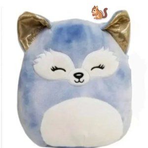 Squishmallow 16" Melani the Fox tie-dyed blue Sleepy Eye Squad 2020